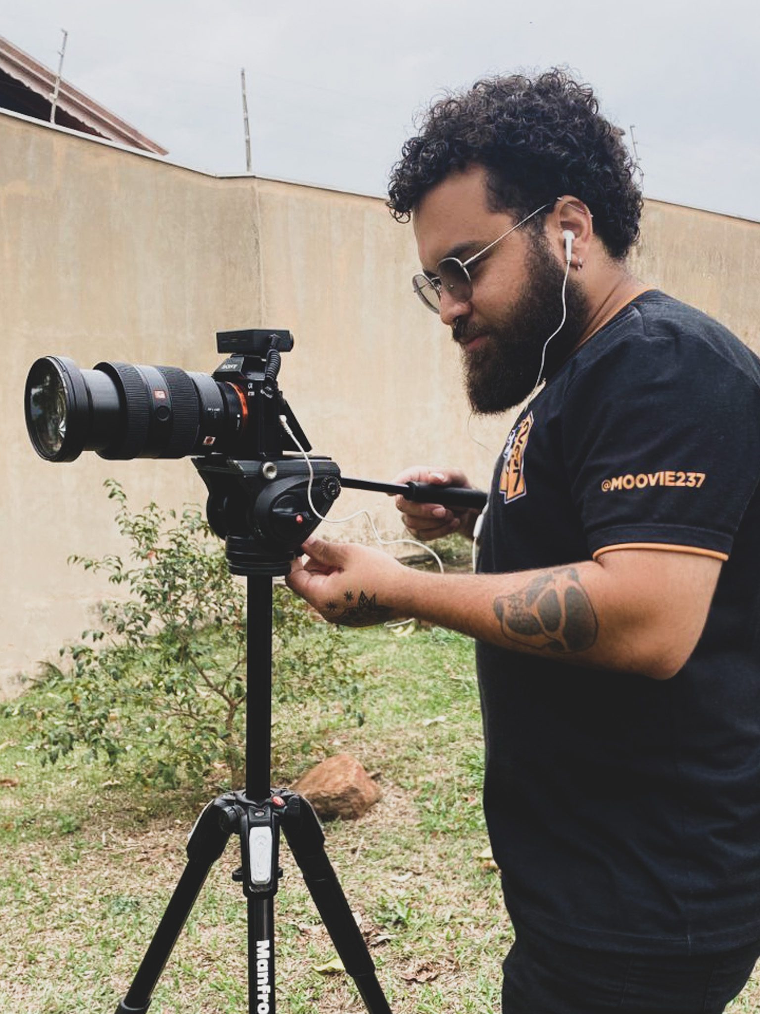 Equipe da Moovie237, produtora audiovisual de Piracicaba, em gravação